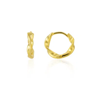 Spero London Women's Gold Naturally Twisted Molten Sterling Silver Hoop Earrings