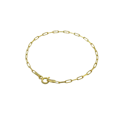 Spero London Women's Gold Rectangular Sterling Silver Chain Bracelet