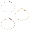 Spero London Women's Gold / Rose Gold / Silver Bead Curb Chain Sterling Silver Adjustable Satellite Bracelet - Go In Multi