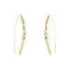Spero London Women's Gold / Rose Gold / Silver Beaded Pull Through Sterling Silver Earrings - Rose Gold - Silver 