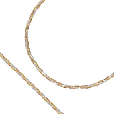 Spero London Women's Gold / Rose Gold / Silver Gold Rose Gold & Silver Spiral Sterling Silver Flat Necklace & Bra In Multi