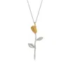 Spero London Gold Color Rose Sterling Silver Necklace In Multi