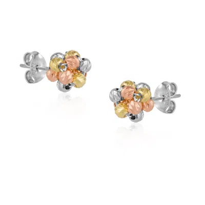 Spero London Women's Gold / Silver / Rose Gold Sterling Silver Dorissa Beaded Stud Earring - Rose Gold