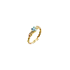Spero London Women's Gold Square Jewelled Cubic Zirconia Sterling Silver Ring In Gold
