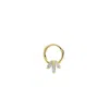 Spero London Women's Gold Sterling Silver Baguette Gemstones Helix Tragus Huggie Earring