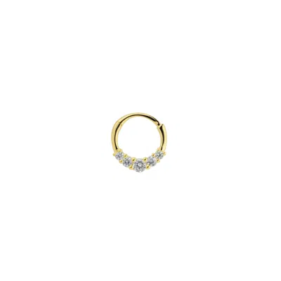 Spero London Women's Gold Sterling Silver Crown Helix Tragus Huggie Earring
