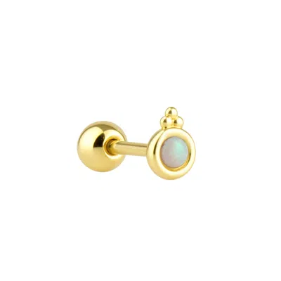 Spero London Women's Gold Sterling Silver Opal Crown Piercing