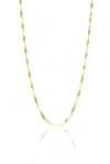 Spero London Women's Gold Twisted Curb Singapore Sterling Silver Chain Adjustable Size In Gold