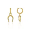 Spero London Women's Gold Vermeil Hoop Sterling Silver Horseshoe Equestrian Earrings - Gold In Gold