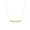 Spero London Women's Gold / White Sterling Silver Concave Bar Necklace - White - Gold In Multi