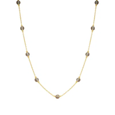 Spero London Women's Gold Zultanite Beads Sterling Silver Satellite Necklace