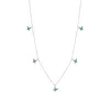 Spero London Women's Green / Silver Green Butterfly Sterling Silver Charm Necklace In Multi
