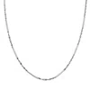 Spero London Women's Half Twisted Sterling Silver Chain Necklace Singapore Chain - Silver In Silver