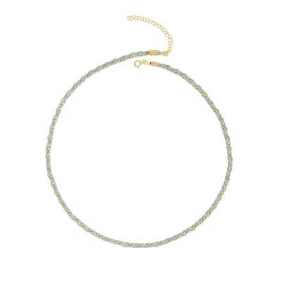 Spero London Women's Handmade Rope Braided Sterling Silver Beaded Chain Necklace - Neutrals In Gray