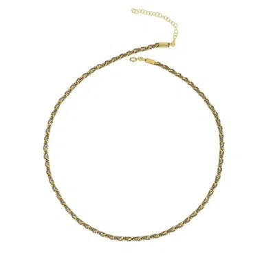 Spero London Women's Handmade Rope Braided Sterling Silver Beaded Chain Necklace In Grey In Gray