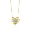 Spero London Women's Heart X Necklace In Sterling Silver Gold Vermeil