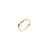 Spero London Women's Helical Sterling Silver Ring Lightly Twisted Ring - Gold In Gold