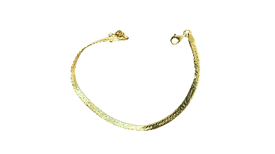 Spero London Women's Herringbone Sterling Silver Snake Bracelet - Gold