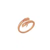 Spero London Women's Hug Ring With Hands Sterling Silver - Rose Gold In Gold