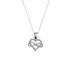 Spero London Women's Infinity Heart Love Sterling Silver Pendant Necklace - Silver In Gold