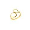 Spero London Women's Intercepting Circles New Sterling Silver Ring - Gold In Gold