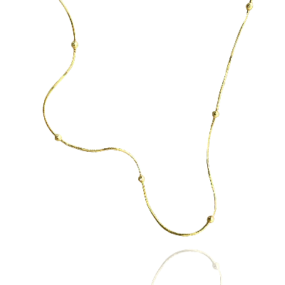 Spero London Women's Italian Fine Chain Sterling Silver Satellite Beaded Necklace - Gold