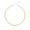 Spero London Knot Chain Choker Necklace In Gold