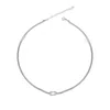 Spero London Women's Knot Chain Choker Necklace In Sterling Silver - Silver In Silver