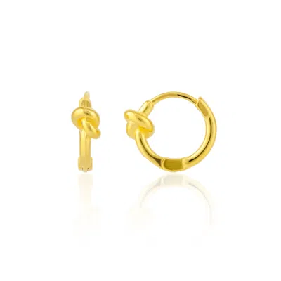 Spero London Women's Knot Hoop Sterling Silver Earring - Gold
