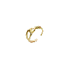 Spero London Women's Knotted Circles Sterling Silver Adjustable Ring - Gold In Gold