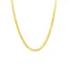 Spero London Women's Large Herringbone Sterling Silver Flat Snake Chain - Gold In Gold