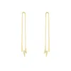 Spero London Women's Lightning Bolt Sterling Silver Chain Drop Earring - Gold