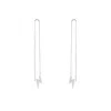 Spero London Women's Lightning Bolt Sterling Silver Chain Drop Earring - Silver
