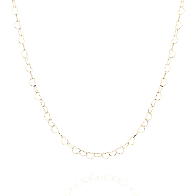 Spero London Women's Love Heart Sterling Silver Chain Necklace - Gold