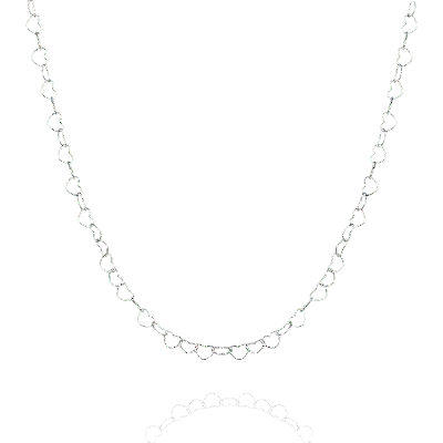 Spero London Women's Love Heart Sterling Silver Chain Necklace - Silver