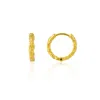 Spero London Women's Molten Sterling Silver Hoop Earring Wavy - Gold In Gold