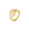 Spero London Women's Multi Layered Rectangular Sterling Silver Ring - Gold In Gold