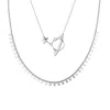 Spero London Women's Multiple Star Sterling Silver Station & Saturn Necklace Stacking Layering Set - Silver