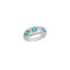 Spero London Women's Natural Textured Sterling Silver Evil Eye Ring - Silver In Silver