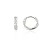 Spero London Women's Naturally Twisted Molten Sterling Silver Hoop Earrings - Silver In Silver