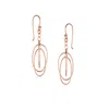 Spero London Women's Nested Loop 3d Drop Earrings In Sterling Silver - Rose Gold