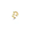Spero London Women's New Multiple Bar Sterling Silver Ring - Gold In Gold