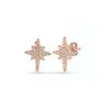 Spero London Women's Northern Star Starburst Sterling Silver Stud Earring - Rose Gold In Gold