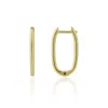 Spero London Oval Rectangular Sterling Silver Hoop Earring In Gold
