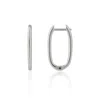 Spero London Women's Oval Rectangular Sterling Silver Hoop Earring In Silver