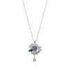 Spero London Pansy Violet Floral Necklace