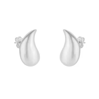 Spero London Women's Pear Teardrop Earrings In Sterling Silver - Silver