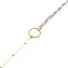Spero London Women's Pink / Purple Handmade Rope Braided Sterling Silver Beaded Chain Bracelet - Pink & Purple