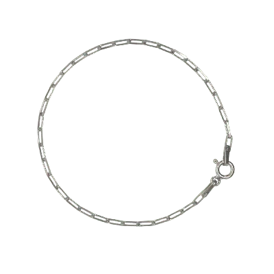 Spero London Women's Rectangular Sterling Silver Chain Bracelet - Silver
