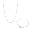Spero London Women's Rectangular Sterling Silver Chain Bracelet & Necklace Set - Silver In Silver